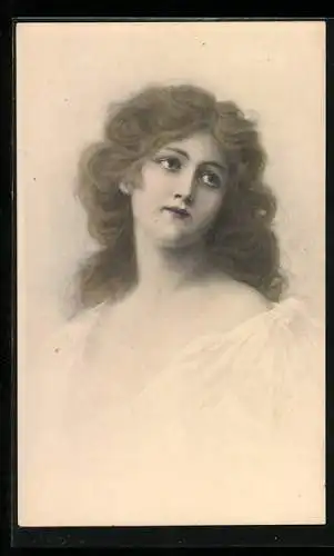 Künstler-AK Wichera, M. Munk Nr. 227: Dame mit blauen Augen