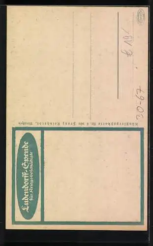 AK Helft alle zur Ludendorffspende für Kriegsbeschädigte, Veteranen pflanzen Baum