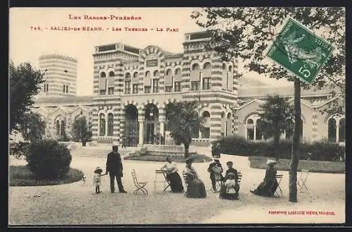 AK Salies-de-Béarn /Les Basses-Pyrénées, Les Thermes, Le Parc