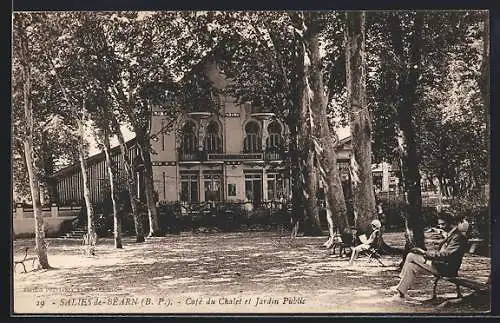 AK Salies-de-Béarn, Café du Chalet et Jardin Public