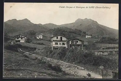 AK Sare /Basses-Pyrénées, Chalets Basques et Montagnes