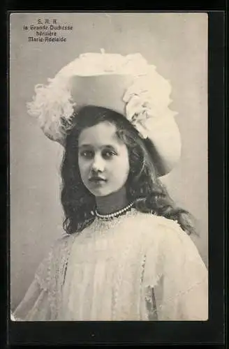 AK La Grande-Duchesse héritière Marie-Adelaide, Adel von Luxemburg