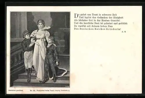 Künstler-AK Königin Luise von Preussen mit Kindern