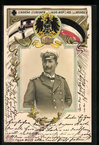 AK Bildnis Kaiser Wilhelm II. in Marineuniform