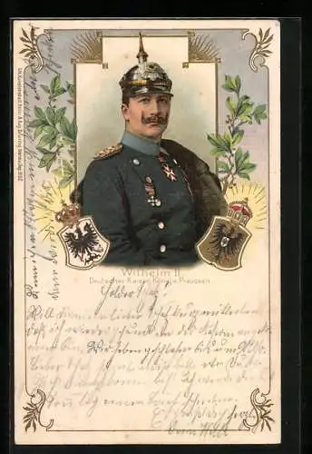 AK Kaiser Wilhelm II. im Portrait in Uniform