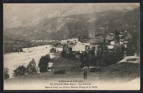 AK St-Antoine /Hautes-Alpes, Vue Generale, Dans le fond, les Craux, Dernier Village de la Vallée