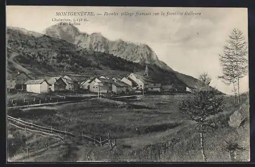 AK Mont-Genèvre, Dernier village francais sur la frontiere italienne