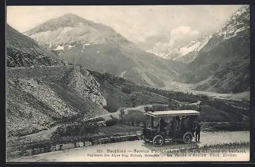 AK Bourg d`Oisans /Dauphiné, Service d`automobiles du Bourg d`Oisans au Lautaret