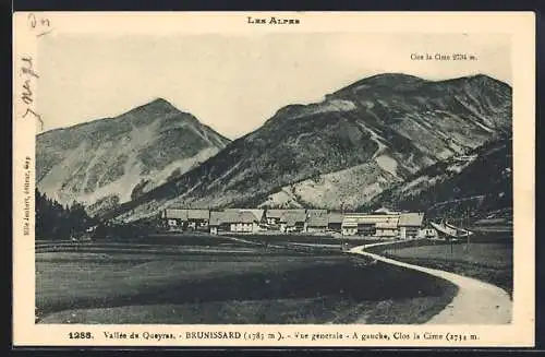 AK Brunissard /Alpes, Vue generale, Clos la Cime