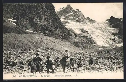 AK La Grave /Le Dauphiné, Retour du glacier