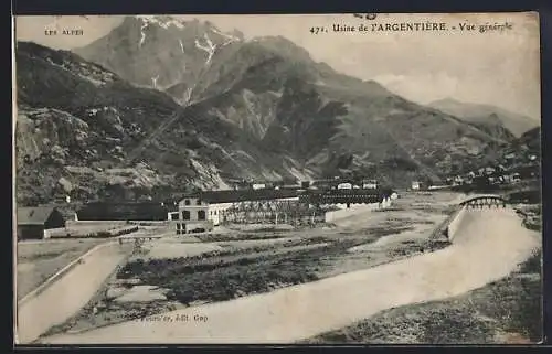 AK L`Argentière /Alpes, Usine, Vue generale