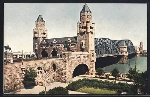 AK Köln a. Rh., Hohenzollernbrücke