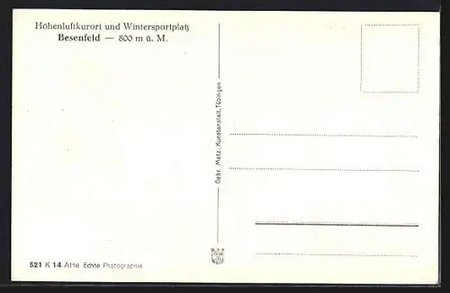 AK Besenfeld, Hotel-Pension Waldfrieden mit Mühle