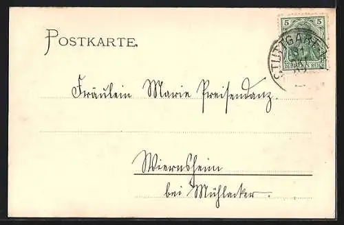 AK Stuttgart, Blick auf Kgl. Interimstheater