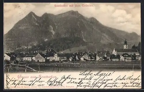 AK Sonthofen, Panorama mit dem Grünten