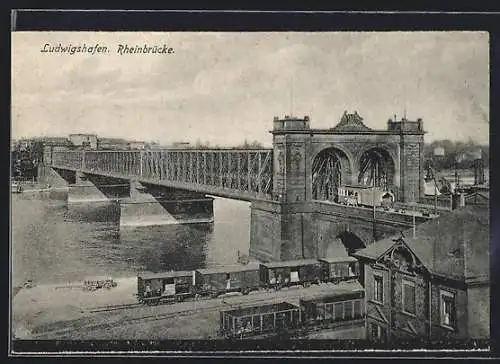 AK Ludwigshafen / Rhein, Blick über die Rheinbrücke