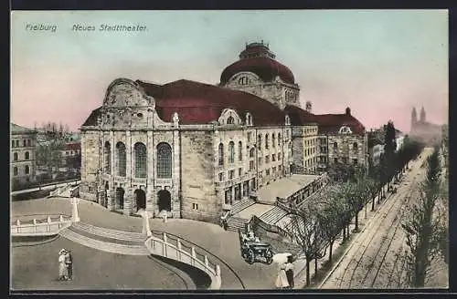 AK Freiburg / Breisgau, Neues Stadttheater