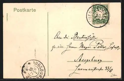 AK München, Partie auf der Reichenbachbrücke