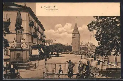 AK Lindau / Bodensee, Partie an der Seepromenade