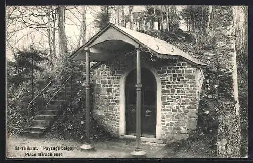 AK Melreux-Hotton, St-Thibaut, Place miraculeuse, Paysage belge