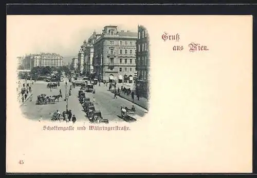 AK Wien, Schottengasse und Währingerstrasse