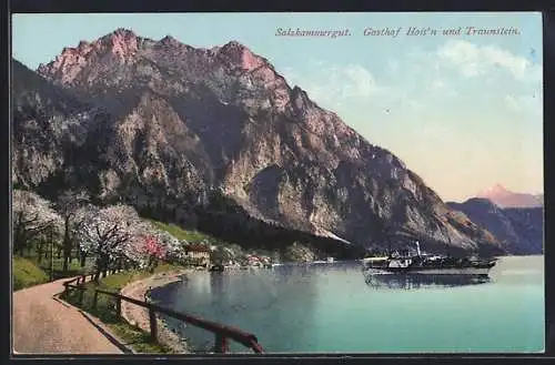 AK Gmunden, Gasthof Hois`n und Traunstein, Salzkammergut