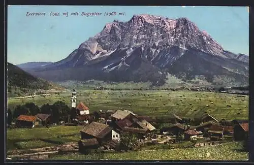 AK Lermoos, Teilansicht mit Zugspitze