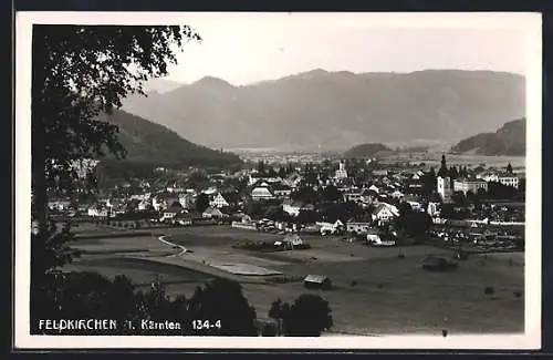 AK Feldkirchen i. Kärnten, Ortsansicht mit Kirche