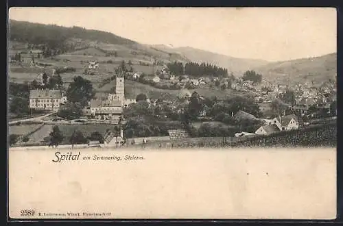 AK Spital am Semmering, Ortsansicht mit Kirche