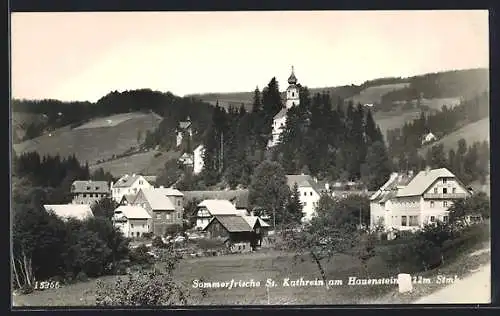 AK St. Kathrein a. Hauenstein, Panorama mit Kirche