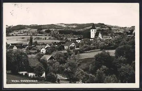 AK Vorau, Ortsansicht mit Kirche