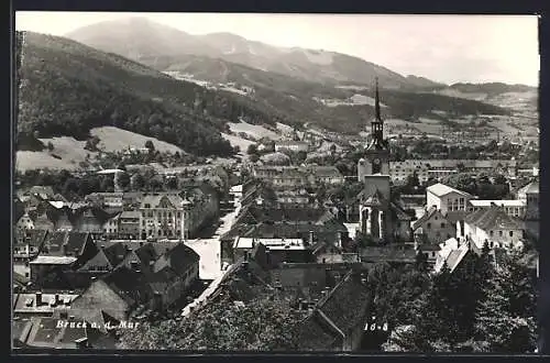 AK Bruck a. d. Mur, Ortsansicht aus der Vogelschau