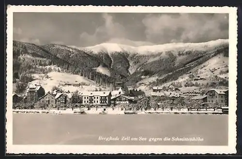 AK Zell am See, Ortsansicht mit Schmittenhöhe