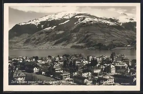 AK Zell am See, Ortsansicht gegen den Hundsstein