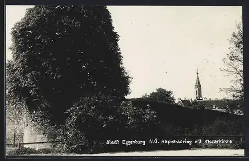 AK Eggenburg /N.Ö., Kapistranring mit Klosterkirche