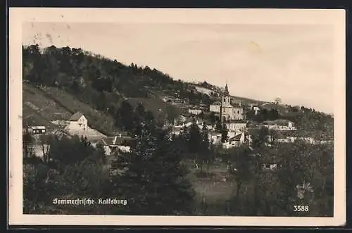 AK Kalksburg, Ortsansicht mit Kirche