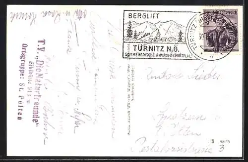 AK Türnitz /N.Ö., Ortsansicht mit Berglift