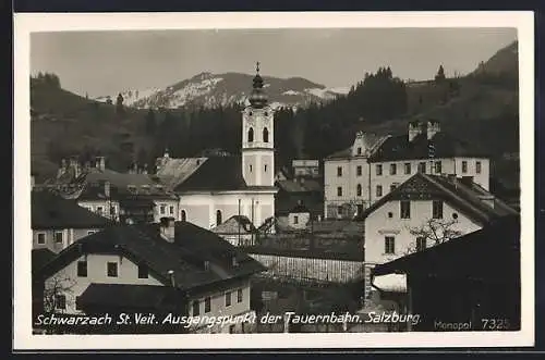 AK St. Veit im Pongau, Ortsansicht mit Kirche