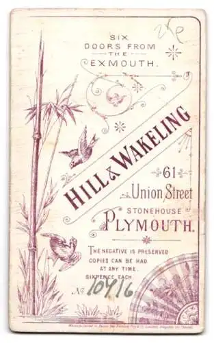 Fotografie Hill & Wakeling, Plymouth, Union Street 61, Dame mit Pelz in elegantem Interieur
