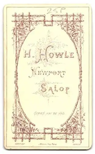 Fotografie H. Howle, Newport Salop, Würdevoller Herr