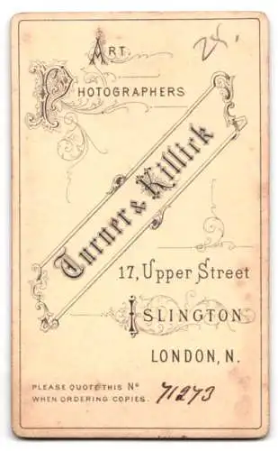 Fotografie Turner & Killick, Islington, Upper Street 17, Porträt eines bärtigen Mannes