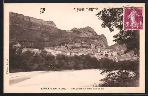 AK Serres /Htes-Alpes, Vue generale, cote sud-ouest