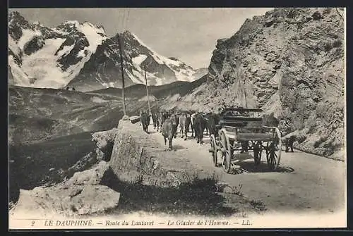 AK Le Dauphiné, Route du Lautaret, Le Glacier de l`Homme