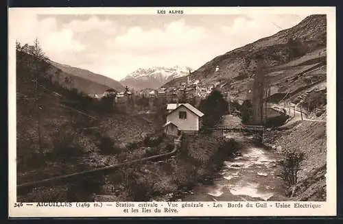 AK Aiguilles, Station estivale, Vue generale, Bords du Guil, Usine Electrique