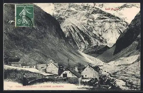 AK La Combe-de-Prapic /Alpes, Vue generale, Vallaée du Champsaur