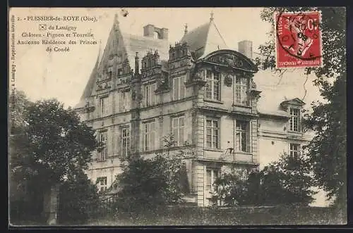 AK Plessier-de-Roye /Oise, Chateau, Pignon et Tourelle, Ancienne Résidence des Princes de Condé
