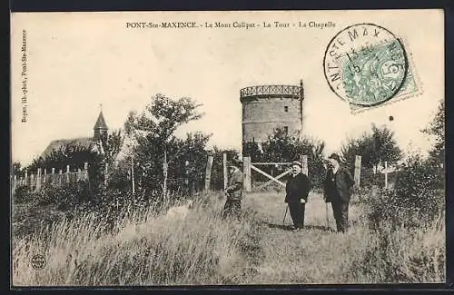 AK Pont-Ste-Maxence, Le Mont Colipet, la Tour, la Chapelle