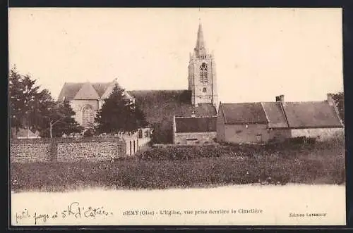 AK Remy /Oise, L`Eglise, vue prise derrière le Cimetière