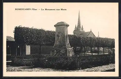 AK Romescamps /Oise, Le Monument aux Morts