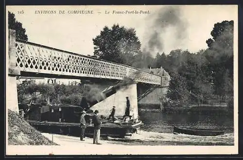 AK Compiegne, Le Franc-Port-le-Pont